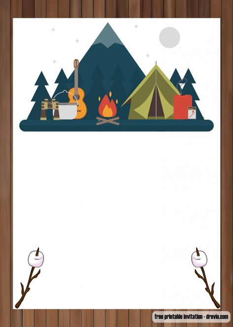 Download FREE Printable Outdoor Camping Birthday Invitation Templates ! FREE Templates download for your next awesome party. Click here to browse the available invitations and edit it online with Drevio Canvas Camping Birthday Party Invitations, Camping Party Invitations, Camping Birthday Invitations, Camping Invitations, Camping Theme Birthday, Camping Desserts, Camping Theme Party, Camping Birthday Party, Camping Parties