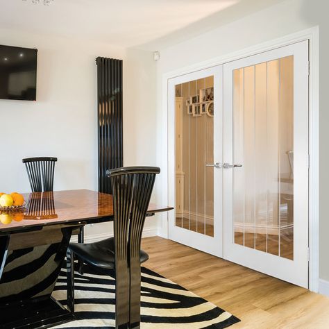 Two Panel Doors, Solid Oak Doors, White Internal Doors, Glass Room Divider, Internal French Doors, Panel Interior Doors, Internal Door, Glass Room, Diy Plumbing