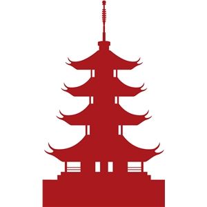 Silhouette Design Store - View Design #17357: pagoda Pagoda Silhouette, Structure Drawing, Sunday School Decorations, Exterior Window, Silhouette Online Store, Silhouette America, Chinese Architecture, Silhouette Design Store, Stencil Art