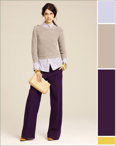 Plum Work Pants Outfit, Outfits With Plum Pants, Plum Trousers Outfit, Plum Pants Outfit Work, Plum Outfit Ideas, Plum Pants Outfit, Plum Oatmeal, Plum Outfit, Ankle Pants Outfit