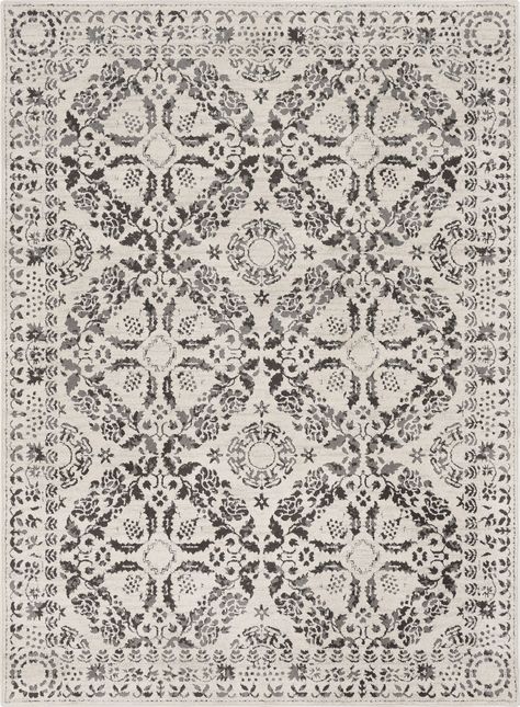 Surya Bahar BHR-2318 Medium Gray Rug Furniture Living Room Modern, Living Room Modern Farmhouse, Modern Farmhouse Bedroom, Surya Rug, Bedroom Size, Boutique Rugs, Area Rug Sizes, Bohemian Area Rugs, Furniture Living Room