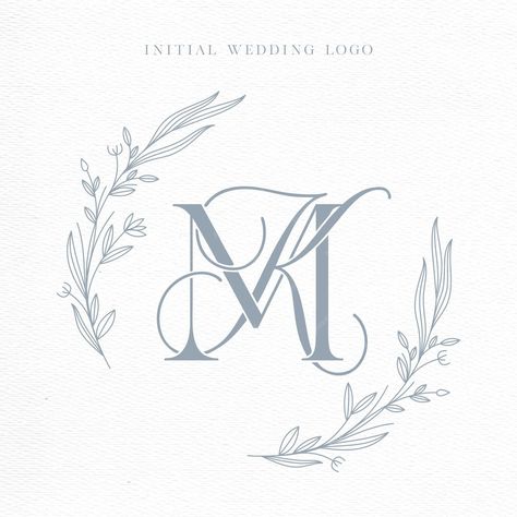 Premium Vector | Vector mk initial wedding logo monogram K M Monogram, Am Logo Design Fonts, Wedding Monogram Logo Initials, Wedding Initials Logo Design, Wedding Initials Logo, Free Monogram Fonts, Mk Monogram, Wedding Monograms, Typographic Logo Design