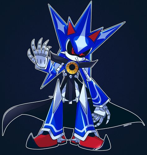 Metal Sonic Fanart, Neo Metal Sonic, Metal Sonic, Sonic Fanart, Big Scary, Hedgehog Movie, Sonic Heroes, Silver The Hedgehog, Sonic Franchise