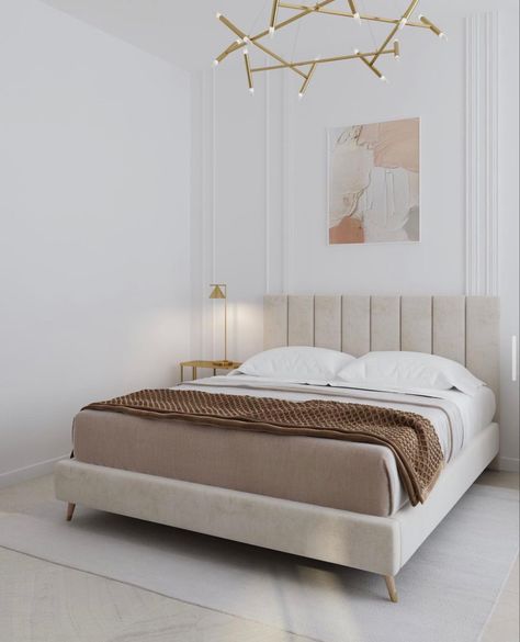 Bedroom Decor White Furniture, Bedroom Headboard Decor, Double Bed Design, White Double Bed, Wooden Double Bed, Double Bed Size, Bedroom Bed Design, Redecorate Bedroom, Cozy Room Decor