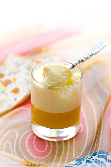 Honey Mousse Recipe, Mango Gelee, Cardamom Mousse, Rhubarb Soup, Honey Mousse, Frozen Honey, Mousse Tart, Plated Dessert, Spring Menu