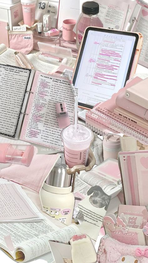 Study board, aesthetic, wonyoungism, clean girl Pink Productive Aesthetic, Artist Aesthetic Pink, Wonyoungism Vision Board, Pink Studying Aesthetic, Pink Aesthetic Notes, Study Board Aesthetic, Clean Core Aesthetic, Study Mood Board, Study Aesthetic Pink