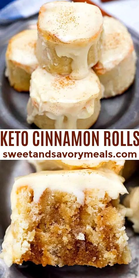 Keto Cinnamon, Keto Cinnamon Rolls, Low Carb Low Fat Recipes, Postre Keto, Keto Baking, Savory Meals, Keto Cake, Low Carb Low Sugar, Keto Dessert Easy