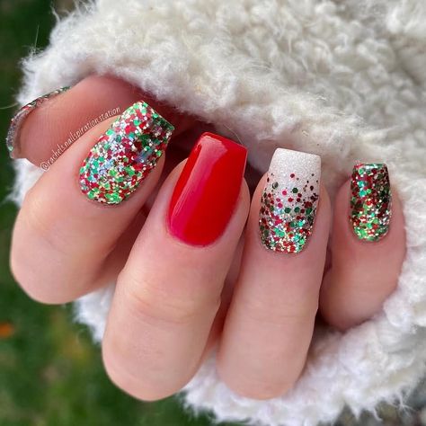 Dip Powder Nails Christmas, Bright Manicure, Dip Nails, Christmas Gel Nails, Leopard Nails, Beauty Boutique, Dipped Nails, Xmas Nails, Fabulous Nails