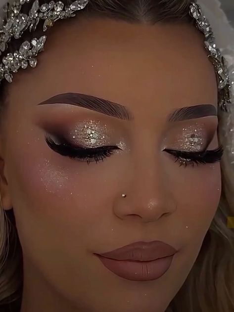 Makeup For 18th Birthday, 18th Birthday Makeup, Md Dresses, Quince Makeup, Quinceanera Makeup, Bling Makeup, Birthday Makeup Looks, Ball Makeup, Eyeshadow Ideas