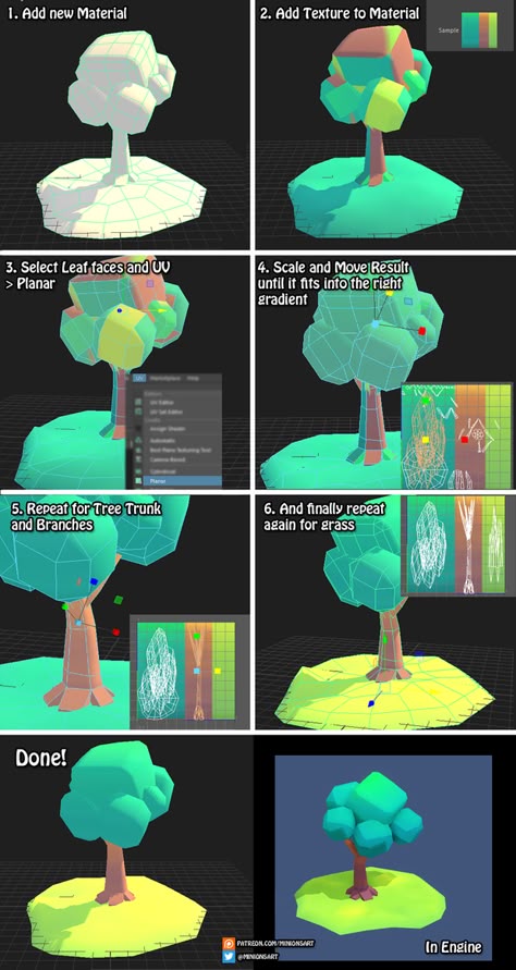 Non-Gif version of Unwrapping Process Low Poly Cel Shading, Game Design Tips, Game Modeling, 3d Max Tutorial, 3d Game Design, Game Design Art, Minion Art, 3d Game Art, Game Art Design