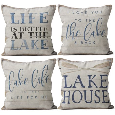 Lake House Porch, Lake Life Decor, Updated Living Room, Paddle Decor, Lake Condo, Dream Lake House, Lake House Gifts, Lake House Wall Art, Rustic Lake Houses