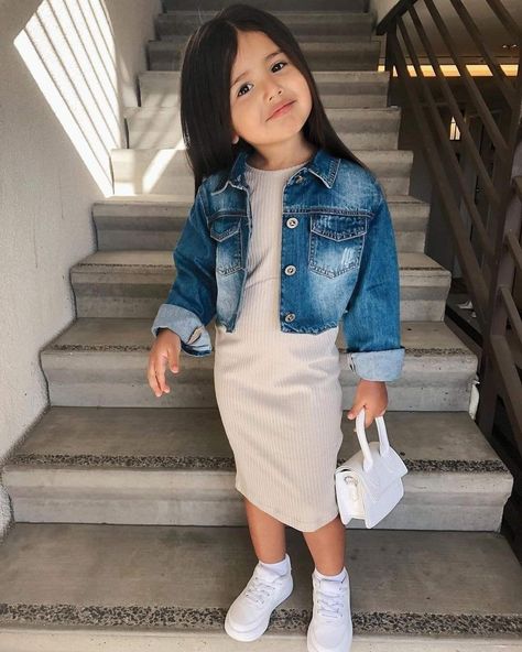 Monroe Dress, Jacket Sport, Stylish Kids Outfits, Fashion Baby Girl Outfits, Girls Fall Outfits, Ribbed Dress, Fashion 2024