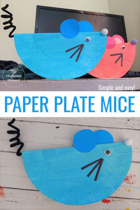 Mouse Craft, Cool Crafts For Kids, Craft Ideas With Paper, Mummy Crafts, Ideas With Paper, Kids Craft Ideas, Cool Crafts, Recycled Crafts Kids, Paper Plate Crafts For Kids