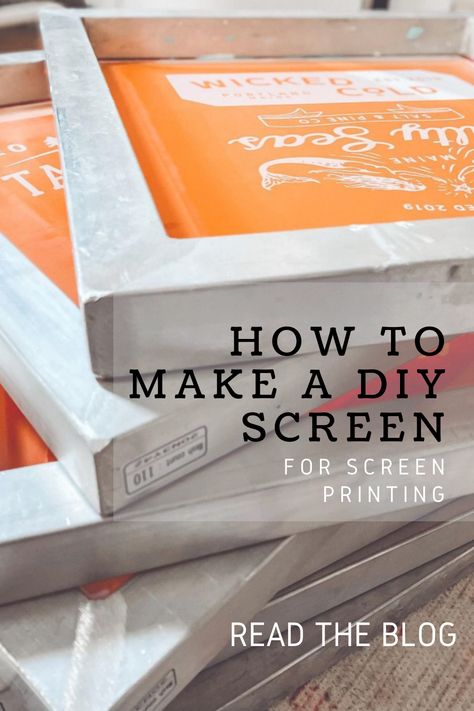 How To Make A Screen Printing Frame, Silhouette Screen Printing, How To Make A Screen Printing Screen, Screen Printing At Home Diy, Cricut Screen Printing Diy, How To Make Screen Print Transfers, Diy Screen Printing Press, Diy Screen Printing Frame, How To Screen Print Shirts