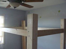 Double Size Bed Loft! Adult Full Size Loft Bed Plans, Diy Double Loft Bed, Diy Full Size Loft Bed Plans, Diy Bed Loft, Loft Diy, Double Loft Beds, Bed Loft, Build A Murphy Bed, Double Size Bed