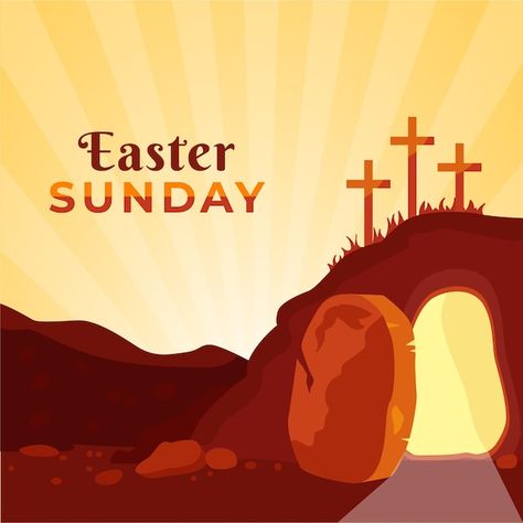 Sunday Illustration, Easter Poster Design, Good Friday Images, Church Marketing, Easter Poster, Christmas Background Images, Graphic Design School, Easter Illustration, Bible Verse Pictures