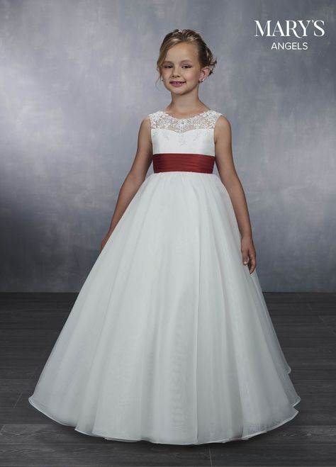 New Collection Posted at Marys Bridal Rachel Allan Prom Dresses, Long Flower Girl Dresses, Girls Ball Gown, Dresses With Lace, Mary's Bridal, Satin Flower Girl Dress, Military Ball Dresses, Organza Skirt, Bodice Dress