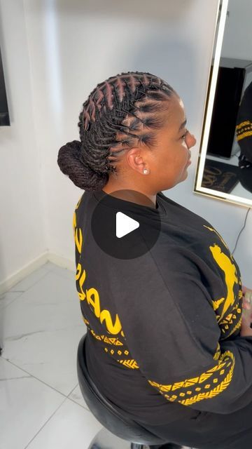 Renee |Hairstylists|Ukhair🇬🇧🇯🇲 on Instagram: "I love how this bun came out! 😍

My Client needed a suitable style for her line of work, her Locs had to be neatly styled all back and tucked away with the ability to wear a hat! 
Safe to say all requirements were met 🫡

(Loc extensions installed over 1yr ago) 

Products used @hair2care_reneesrows 
✨Website launching soon! 

Follow us on TikTok @renees_rows 
Email us: reneesrows@gmail.com

#explore #locstyles #workstyle #londonlocs #locpinup #locbun #barreltwist #locstylesforwomen #womenwithlocs #tutorial #locstylist #locnation #dreads #locmaintenance #locbarrels #locd #locdhaircommunity" Low Bun Loc Styles, Formal Loc Styles, Locs In A Bun, Barrel Loc Styles Women, Loc Ponytail, Loc Updo, Loc Extensions, Dreadlock Styles, Bun Styles