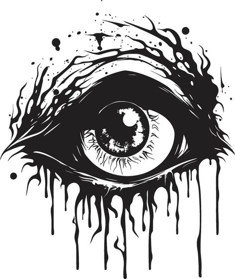 espantoso muertos vivientes ojo Siniestro negro vector terrible zombi mirada negro ojo icono diseño Eye Vector, Eye Eye, Hand Tattoo, Logo Concept, Horror Art, Hand Tattoos, ? Logo, Art