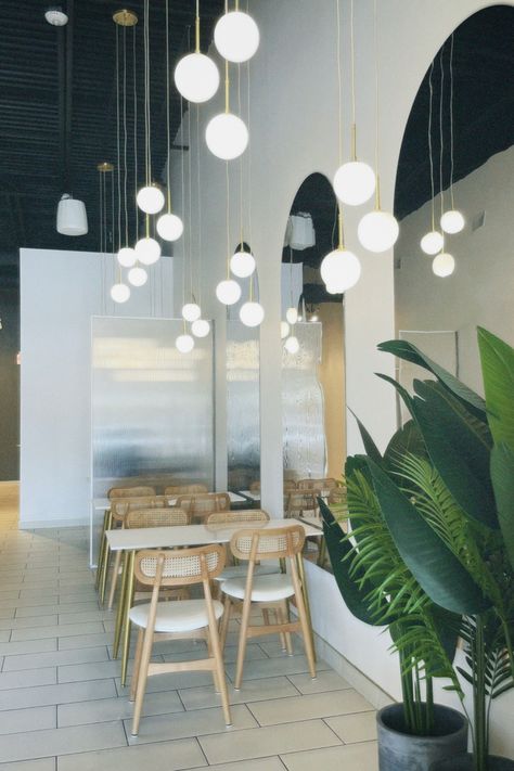 Modern Boba Tea Shop, Boba Shop Interior Design, Boba Shop Design, Boba Shop Interior, Boba Branding, Boba Ideas, Aesthetic Locations, Korean Coffee Shop, Brick Cafe