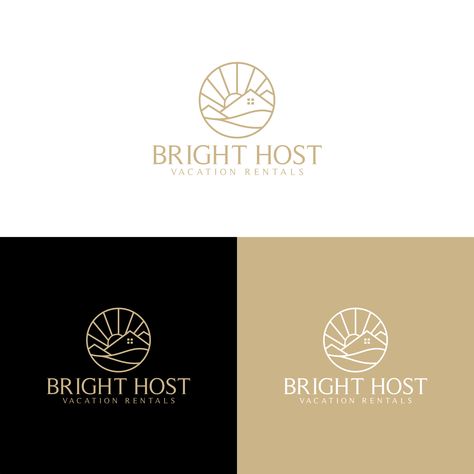 Rental Company Logo, Short Term Rental Logo, Airbnb Logo Ideas, Vacation Rental Logo, Air Bnb Logo, Bnb Logo, Resort Logo Design, Airbnb Logo, Management Logo