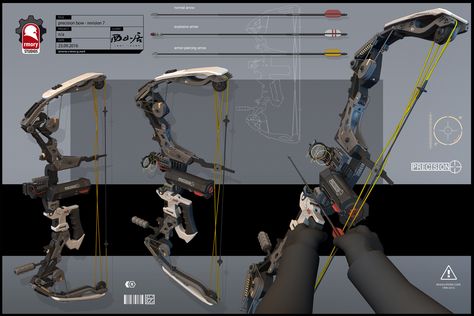 "Precision Bow" by Kris Thaler Archer Characters, Drum Magazine, Future Soldier, Tactical Gear Loadout, Best Bow, Cool Swords, Home Defense, Crossbow, Futuristic Technology