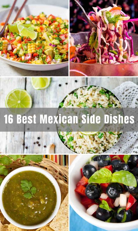 Texmex Side Dishes, Steak Tacos Sides, Pork Tacos Sides, Chicken Tacos Side Dishes, Mexican Side Dishes Vegetable, Barbacoa Side Dishes, Side Dishes With Fajitas, Sides For Barbacoa, Sides That Go With Fajitas