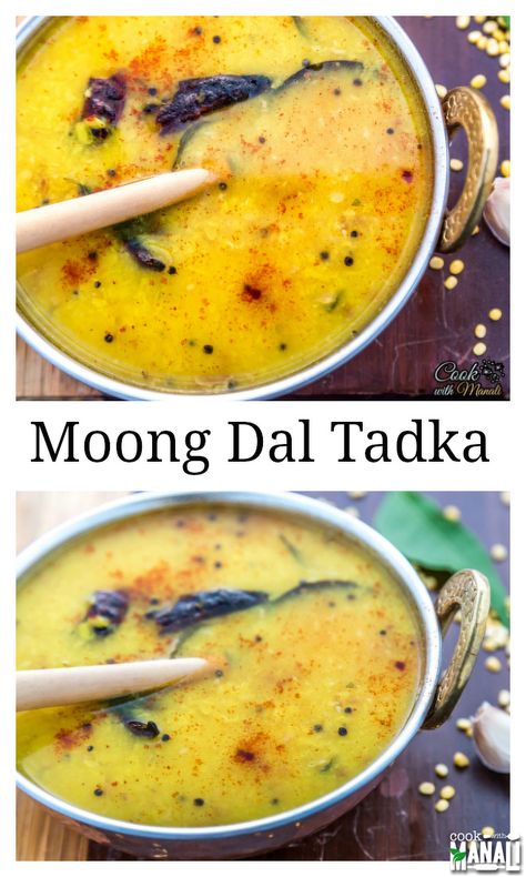 Moong Dal Recipe, Indian Dal, Dahl Recipe, Dhal Recipe, Dal Tadka, Vegan Indian Recipes, Yellow Lentils, North Indian Recipes, Fall Vegan Recipes