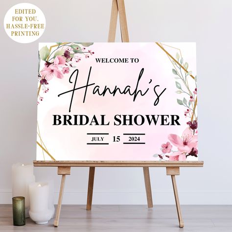 Bridal Party Sign, Brunch Sign, Birthday Flowers Bouquet, Home Decor Hooks, Entrance Sign, Bridal Shower Welcome Sign, Bridal Brunch, Bridal Shower Party, Floral Bridal