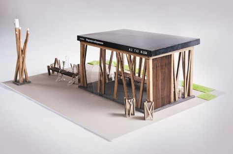 Bus Stop Design, Bus Shelters, Small Building, Shelter Design, Pavilion Design, Kiosk Design, Architecture Design Sketch, Architecture Model Making, Architecture Concept Drawings