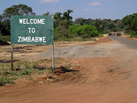 "Welcome to Zimbabwe" sign, with elephants crossing the road in the background. #travel #Africa #Zimbabwe #safari #safaris #planyoursafari #tips #safaritips #wildlife #animals #wild #elephants Zimbabwe Aesthetic, Zimbabwe Culture, Zimbabwe Safari, 2024 Intentions, African Aesthetic, Zambezi River, Visit Africa, Travel Africa, Africa Do Sul