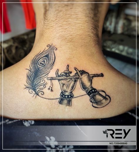 Hitesh Makwana The Creator | Lord Krishna Tattoo ☎️ 7359499840 to Book an appointment @rey_tattooist 
@hites6058
.
.
#feather_perfection #feathertattoo
#feathers #featherperfection #🦚
#feathertattoo #murlidhar👑 #murliwala  #radheykrishna #radheyshyam #instalike #liker #lordvishnu #flute #fluteplayer
#flutemusic #flutes #flutelife
#virel #virelvideo #virelpost #virelreels #virelvideo☝️😘✌️ #virelreel #virelpost🔥🔥🔥 #shortstories #shortsvideo #shortsvideos #shortvideos 
.
.
Re Flute Tattoo, Krishna Tattoo, Krishna Flute, Phone Wallpaper Quotes, Creative Tattoos, Tattoo Studio, Wallpaper Quotes, Krishna, Tatting