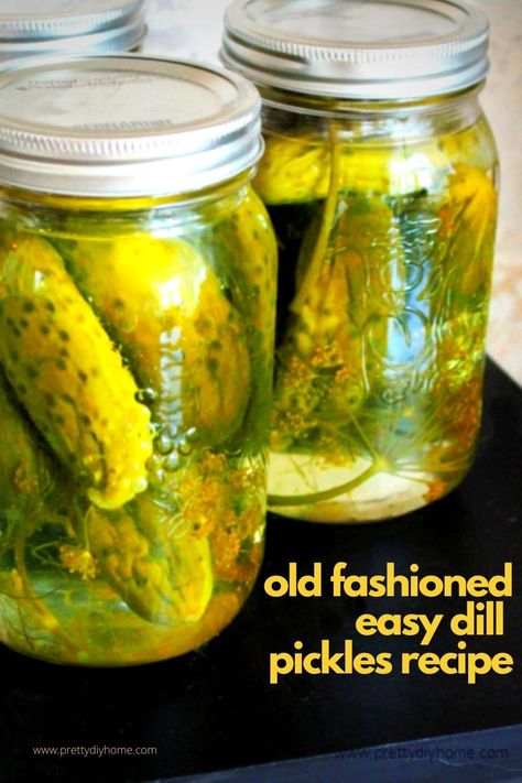 Crispy Dill Pickles, Making Dill Pickles, Farmhouse Recipes, Cucumber Pickles, Garlic Dill Pickles, Homemade Pickles Dill, Kosher Dill Pickles, Preserving Recipes, Dill Pickle Recipe