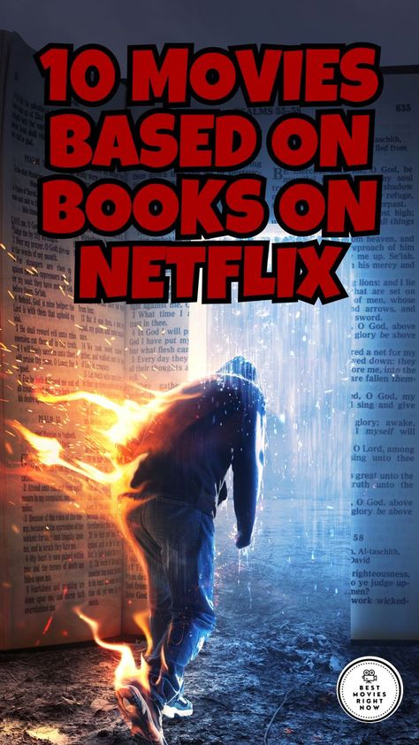 10 Movies Based on Books on Netflix Movies Based On Books, Amazing Books, Netflix Streaming, Avid Reader, Good Books, Motion, Screen, Books