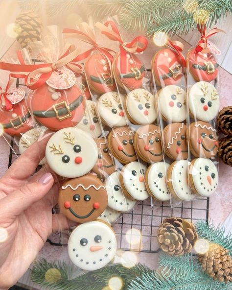 Christmas Decor Cookies, How To Pack Christmas Cookies, Christmas Cookie Competition Ideas, Food Christmas Gift Ideas, Paint Your Own Cookies Christmas, Easy Sugar Cookie Decorating Christmas, Christmas Cookie Decorating Contest, Cute Cookie Packaging Ideas, Cookie Decorating Thanksgiving