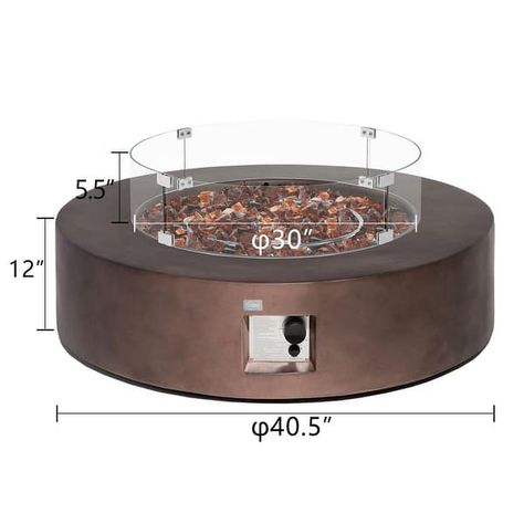 Round Propane Fire Pit, Round Fire Pit Table, Tank Stand, Round Fire Pit, Magnesium Oxide, Life Tools, Propane Fire Pit, Fire Bowls, Fire Glass