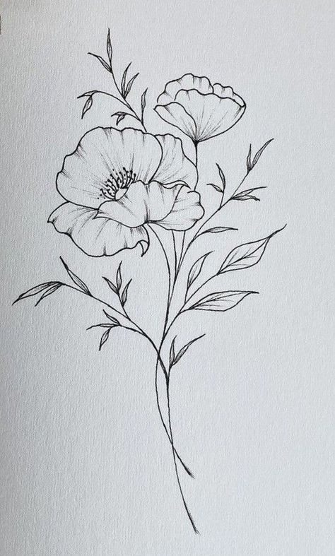 Simple Poppy Tattoo, Burnt Hats, Sunflower Tattoo Simple, Poppy Flower Tattoo, Sketching Inspiration, Mandala Tattoos, Autumn Tattoo, Taurus Tattoos, Poppies Tattoo