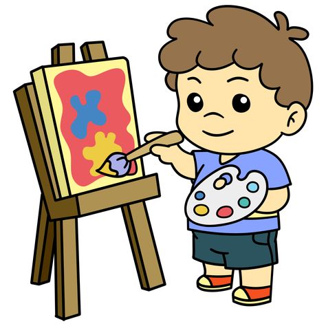 Paint Cartoon, Painting Clipart, Child Painting, Cartoon Painting, Cartoons Png, Kids Activity, Drawing Videos, Cartoon Clip Art, Cartoon Pics