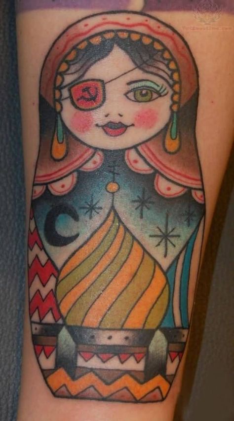 42 Cool Matryoshka Tattoo Designs With Meanings and Ideas 9 Matryoshka Tattoo, Russian Doll Tattoo, Nesting Doll Tattoo, Skin Craft, About Mother, Doll Tattoo, Tattoos For Girls, Fantasy Tattoos, Bow Tattoo