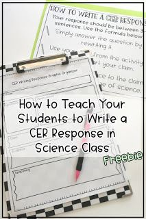 Cer Science Bulletin Board, Cer Examples, Cer Writing, Claim Evidence Reasoning, Formula Sheet, Middle School Science Classroom, Scientific Writing, Freebies Ideas, Science Stations