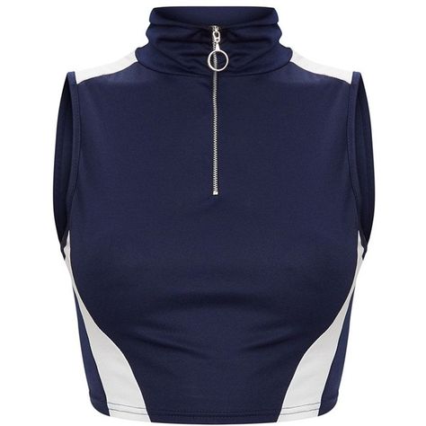 Navy Contrast Panel Zip Up Crop Top ($18) ❤ liked on Polyvore featuring tops, navy blue top, navy crop top, cut-out crop tops, zip up top and navy top Zip Up Crop Top, Navy Blue Crop Top, Navy Crop Top, Zip Up Top, Blue Crop Top, Practice Outfits, Blue Crop Tops, Top Crop, Fancy Outfits