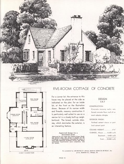 Antique House Plans, Concrete House Plans, Old House Floor Plans, Perfect House Plan, Vintage Floor Plans, Old House Plans, Building Memories, Concrete Homes, Brick By Brick