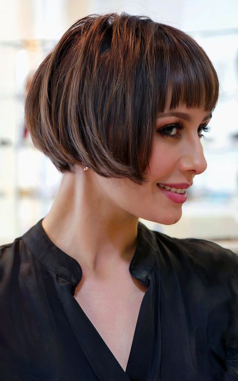 Bob Haircuts With Bangs, Bob Haircut With Bangs, Haircuts With Bangs, Bob Haircuts, Latest Hairstyles, Short Haircuts, Bobs Haircuts, Short Hair Cuts, Beautiful Things