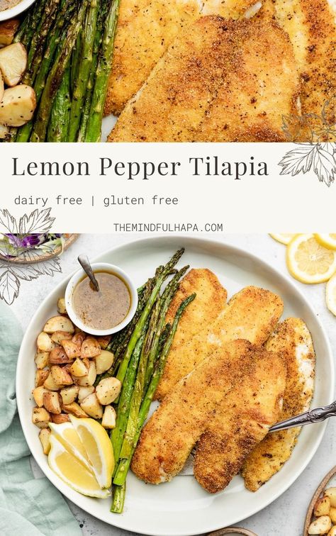 Tilapia Sauce, Lemon Butter Garlic Sauce, Lemon Pepper Tilapia, Butter Garlic Sauce, Tilapia Recipe, Plant Based Gluten Free, Crusted Tilapia, Zucchini Bake, Refined Sugar Free Recipes