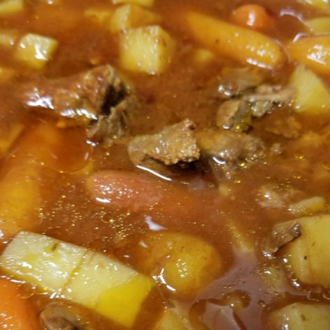 You don't need a slow cooker to cook slow. This beef stew with carrot, celery, and potato is done in the oven for five hours. 5 Hour Beef Stew, All Recipes Beef Stew, Slow Cook Beef Stew, Oven Beef Stew, Beef And Potatoes, Slow Cooked Beef, Beef Stew Meat, Fall Cooking, Beef Stew Recipe