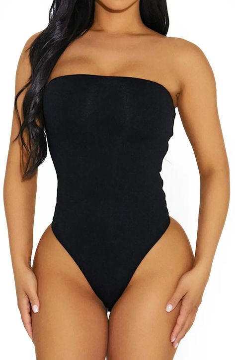 Women's Tops | Nordstrom Beyonce Halloween, Black Tube Top, Strapless Bodysuit, Black Tube, Naked Wardrobe, Body Suit Outfits, Halloween Inspo, Black Bodysuit, Pants Outfit