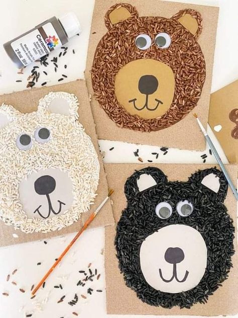 Brown Bear Brown Bear Crafts, Bear Crafts For Kids, Bear Crafts Preschool, Bears Preschool, Teddy Bear Crafts, Polar Bear Craft, Bear Craft, Goldilocks And The Three Bears, Easy Arts And Crafts