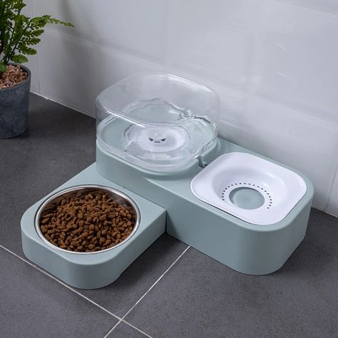 The Automatic Cat Feeder and Water Bowl has an Outstanding Creative Design. This set includes a food bowl and a water dispenser, allowing them to enjoy both at the same time. Features: Type: Cats Material: Plastic More About The Feeder: Automatic Supply Feeder And Waterer Set- Works best as both the water and food container are intact together and are hassle-free. It is made with eco-friendly materials and can be used anywhere. A manual feeding option is undoubtedly included in an automatic cat Organise Home, Pet Water Bowl, Pet Area, Pet Water Bottle, Automatic Feeder, Dog Water Bottle, Dog Food Bowls, Cat Food Bowl, Cats Things