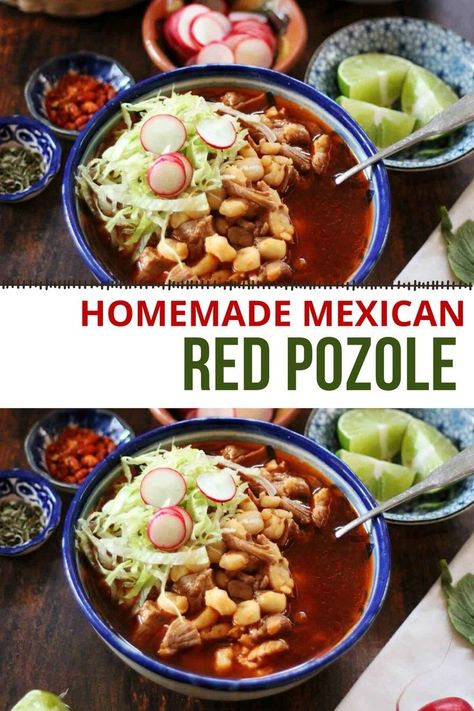 Red Pork Pozole Recipe, Red Pozole Recipe Pork, Red Pozole Recipe, Easy Posole, Pozole Recipe Pork, Red Posole, Easy Pozole Recipe, Red Stew, Red Pozole