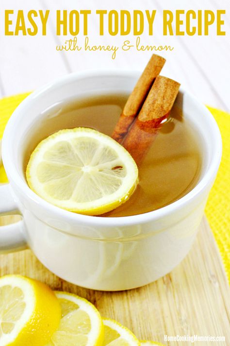 Hot Toddy Recipe For Colds, Meatball Sandwich Recipes, Hot Toddy Recipe, Drink Lemon Water, Lemon In Water, Toddy Recipe, Hot Toddies Recipe, Hot Lemon Water, Brown Sugar Recipes